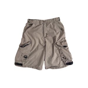 Gasoline Y2K Men's Cargo Shorts in Dusty Rose/Khaki